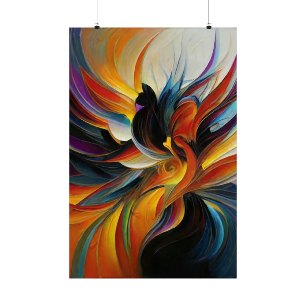 Abstract Matte Vertical Posters with Bold Paint Strokes-image