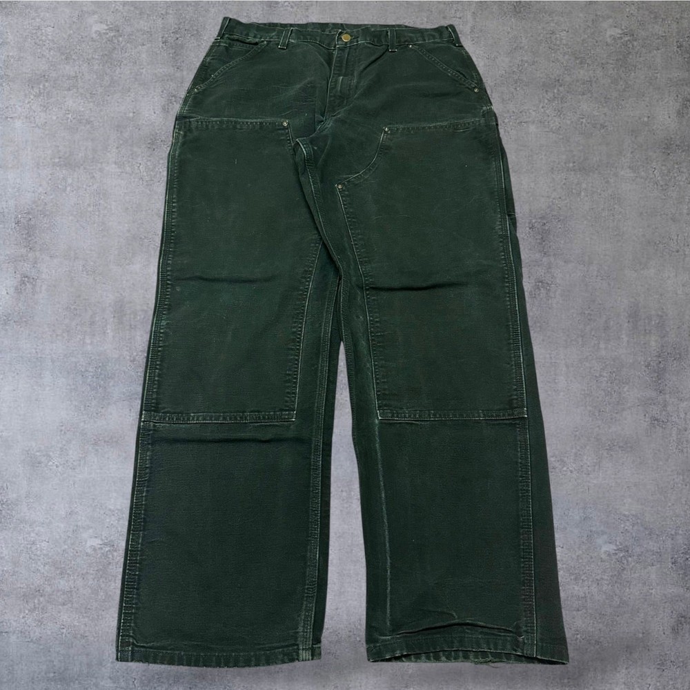 Vintage Y2K Carhartt Black Double Knee Carpenter Work Pants