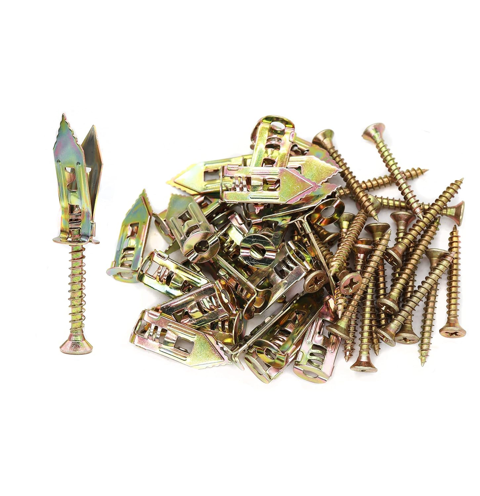 Binifimux 110-Piece 12x30mm Drywall Anchors Kit with Self-Drilling Screws for Sheetrock