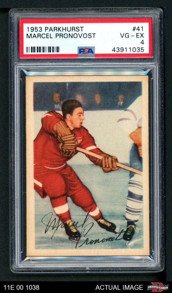 1953 Parkhurst #41 Marcel Pronovost Red Wings HOF PSA 4 - VG/EX