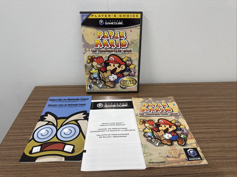 Paper Mario: The Thousand-Year Door (Nintendo, 2004) Complete, pin, CLEAN