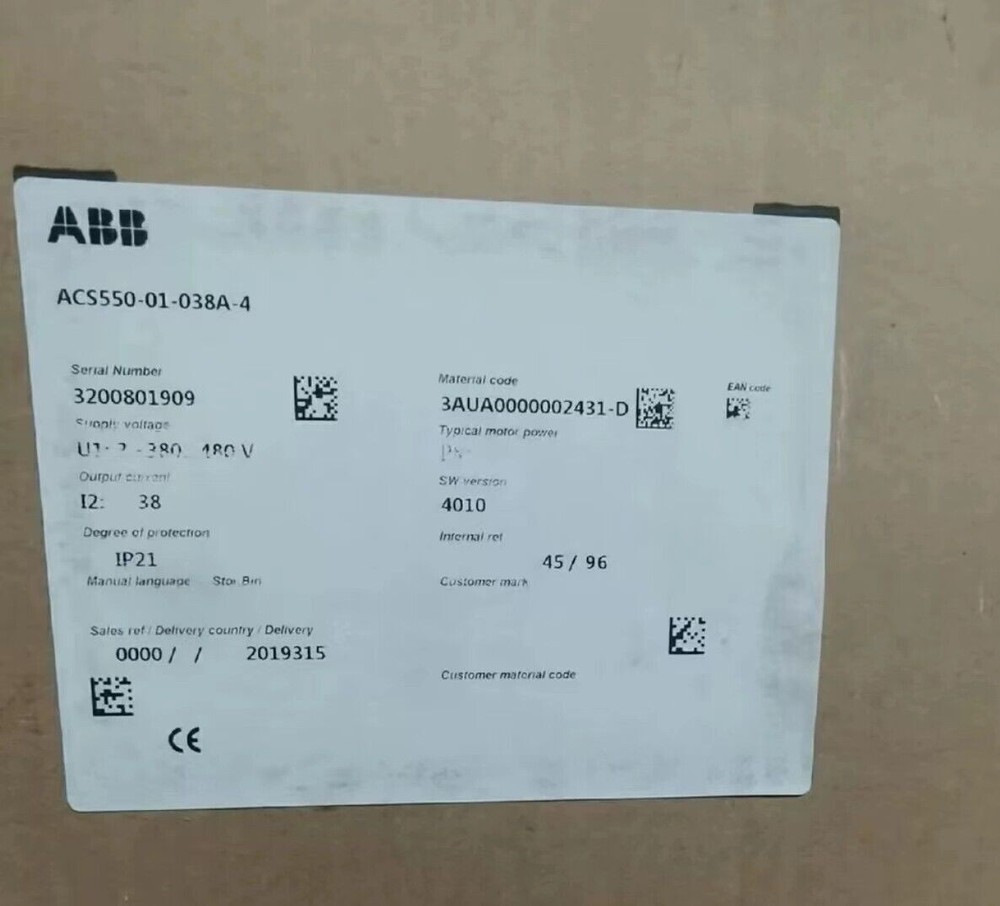 ACS550-01-038A-4 15KW New IN STOCK ABB Inverter ship free by UPS