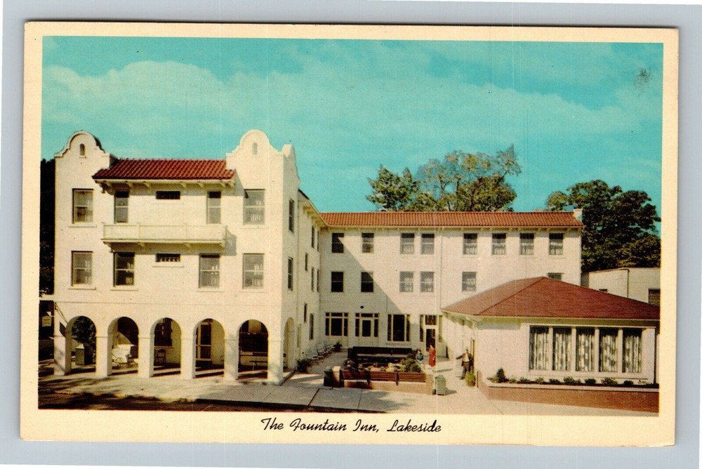 Lakeside OH-Ohio, The Fountain Inn, Advertising, c1968 Vintage Postcard