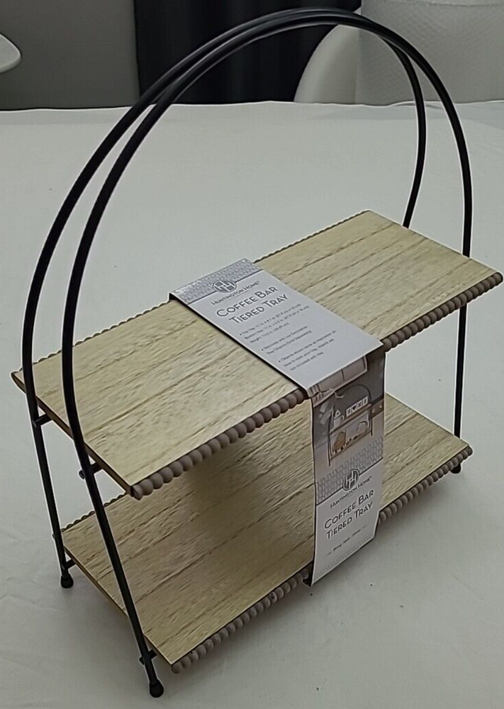 2 Tier Kitchen Counter Shelf Organizer, Coffee Bar Station Organizer for Counter