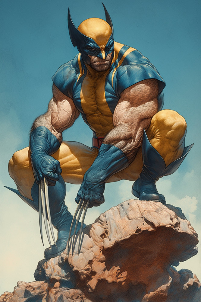 WOLVERINE PAINTING Fine Art Print 13x19 Limited to 1 of 30 Marvel Comics