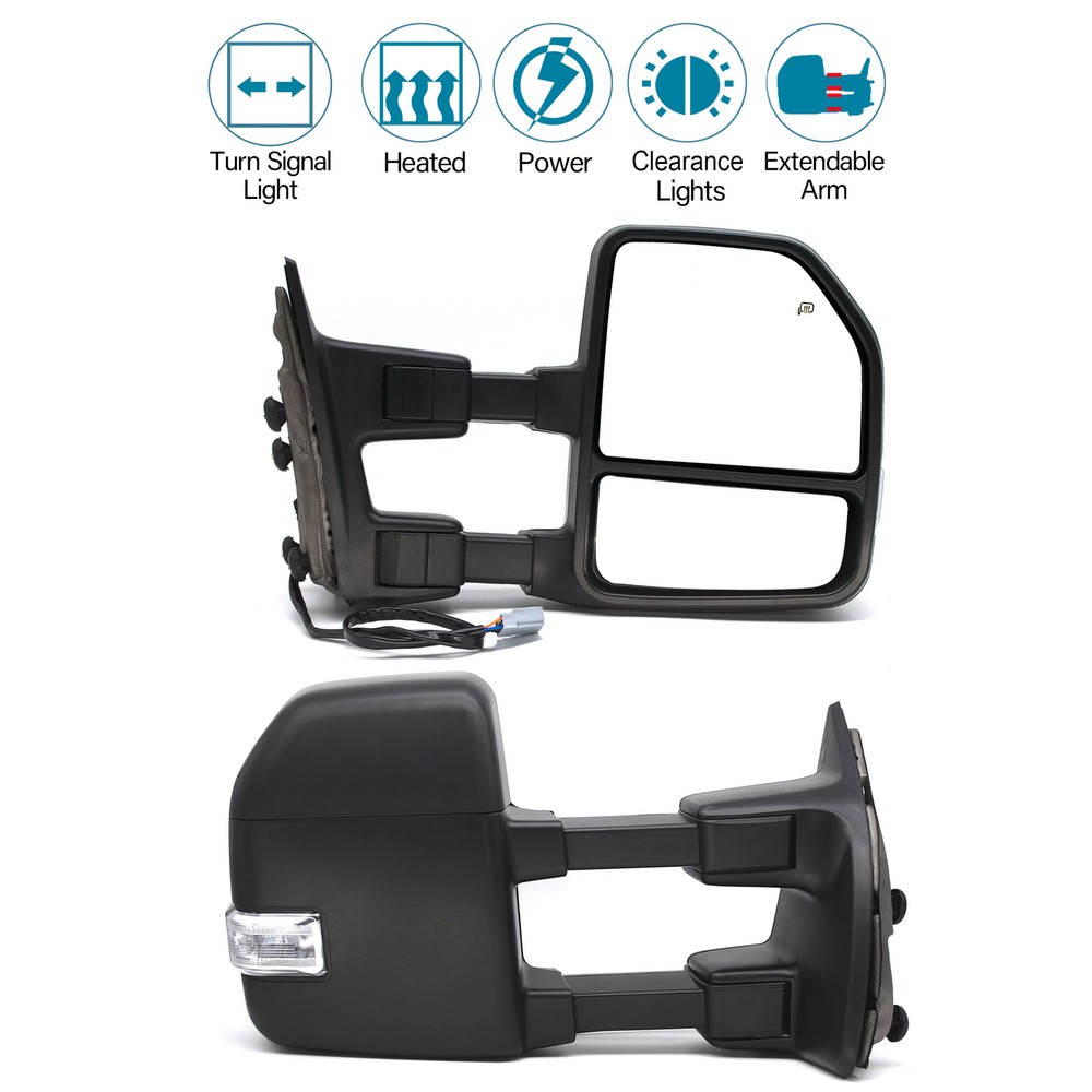 Fits 1999-07 Ford F350 F450 F550 SD Towing Mirrors Power LED Signal Left+Right