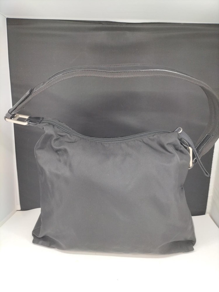 Prada One-Shoulder Leather Bag with Gold-Tone Hardware
