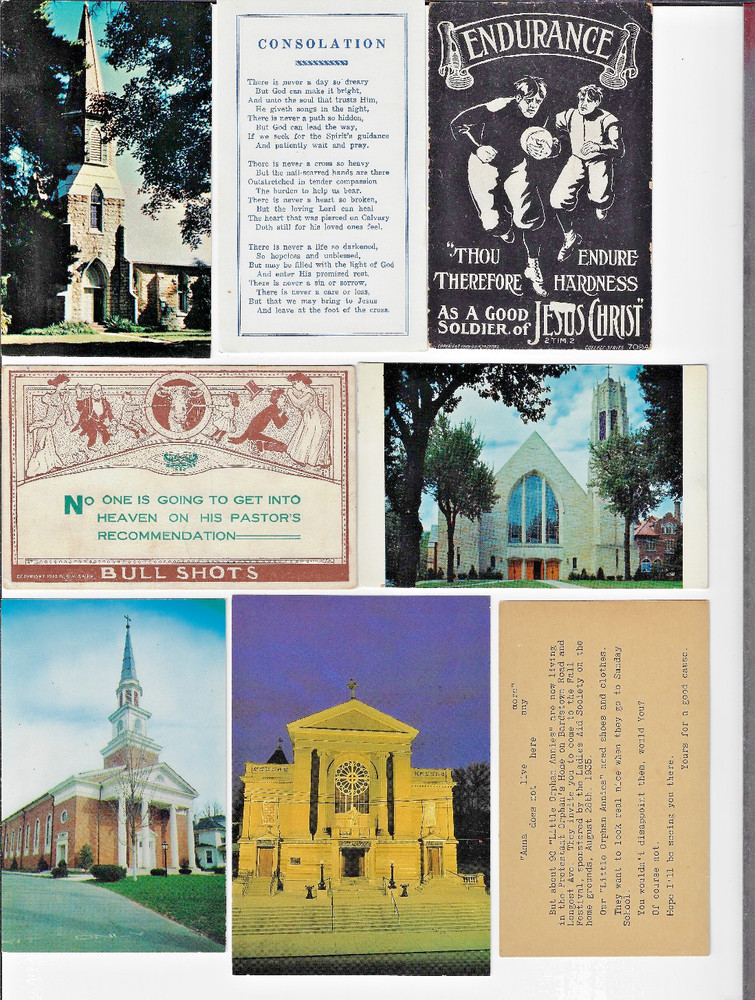 8 Religious And Morality Themed Postcards