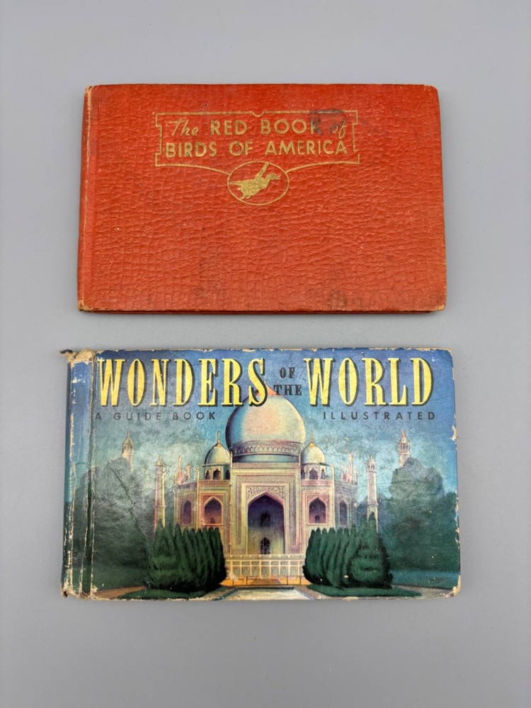 The Red Book of Birds AND Wonders of the World - Illustrated - 1930s