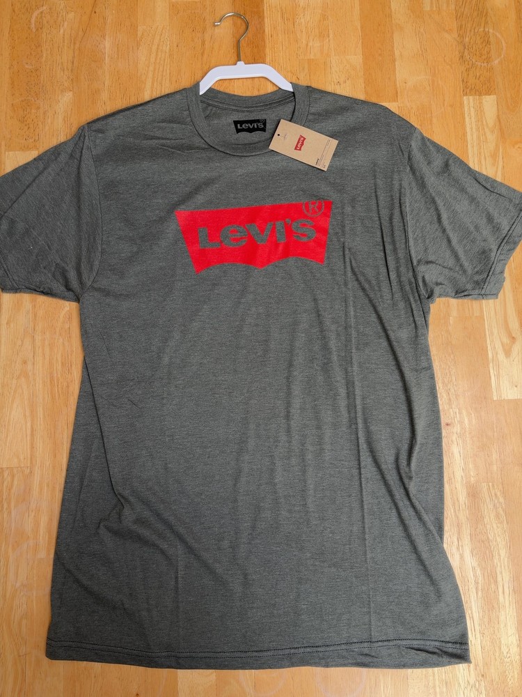 Levi's Men's Graphic Logo T-Shirt Gray Size L