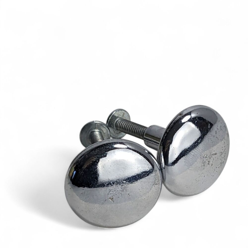 Pair Door Knobs Cabinet Handles Cupboard Drawer Kitchen Pulls Chrome 1