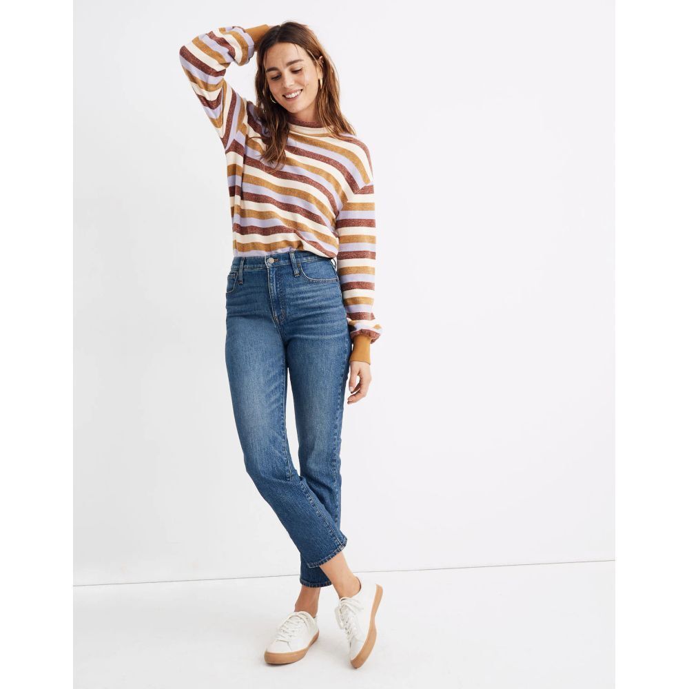 Madewell High Rise Classic Straight Cropped Jeans Womens 27 Coldbrook Wash
