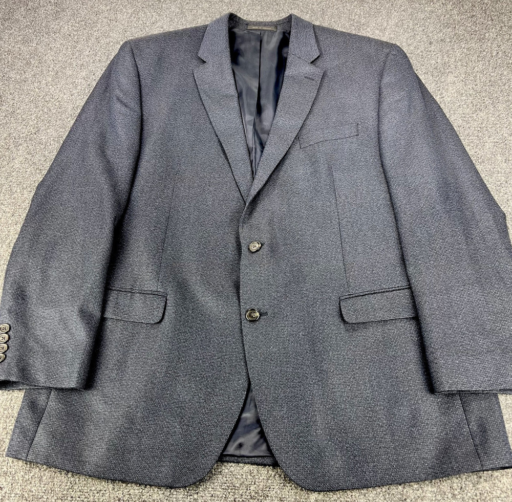 Chaps Ralph Lauren Blazer Jacket Sport Coat Mens 48L Blue 2 Button Single Breast
