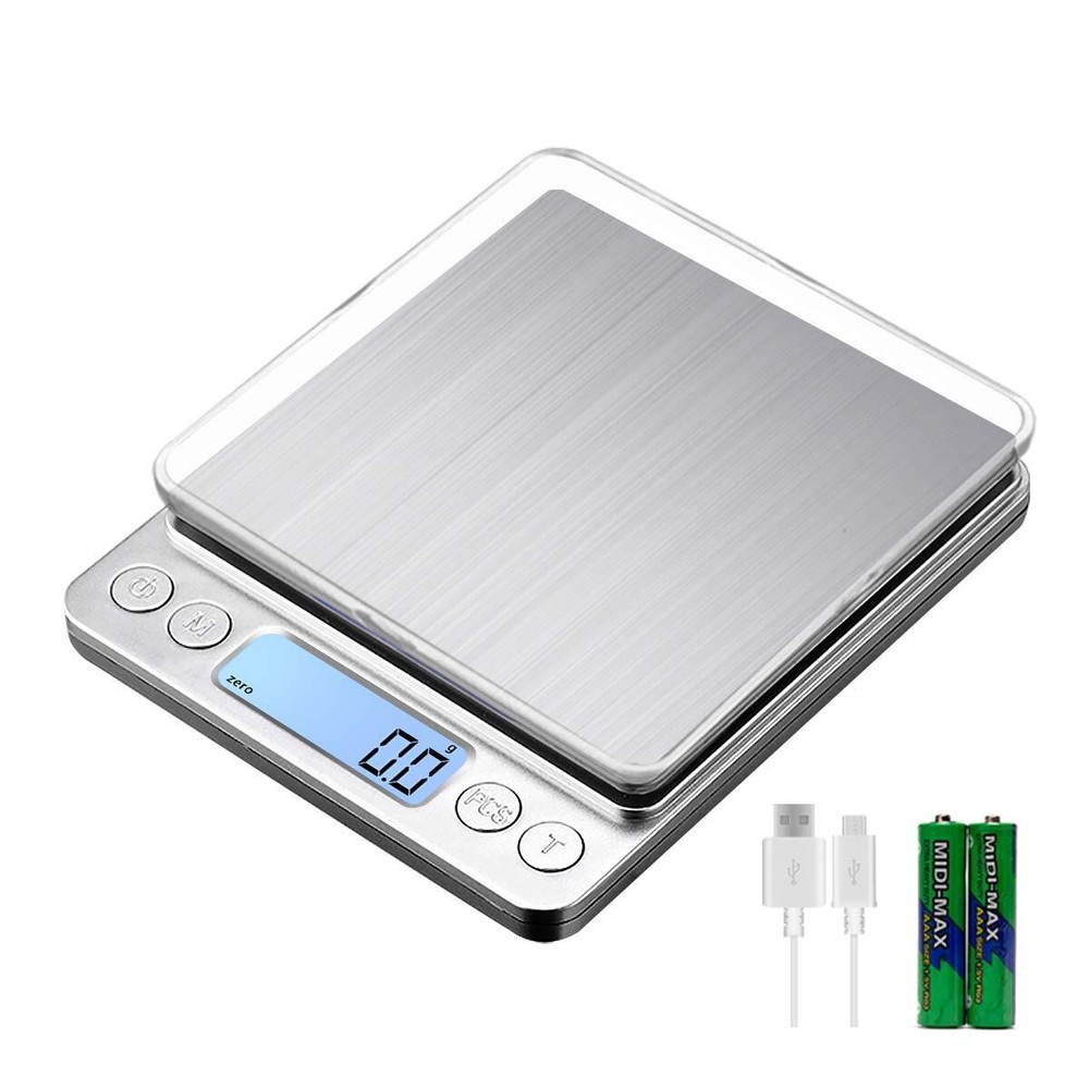Upgraded USB Charging Small Kitchen Scale, 3kg/0.1g Mini Food Electronic Scal...