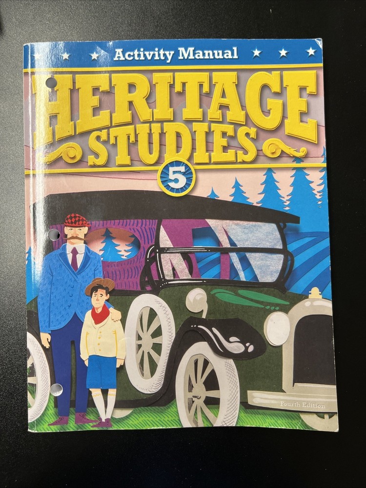 BJU Press Heritage Studies 5 Activity Manual Almost Blank! 5th Grade.  Fourth Ed