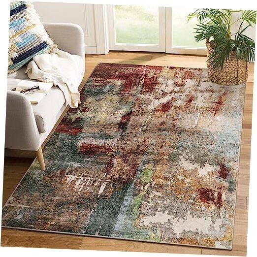 Modern Abstract Washable Area Rug 4x6 for Living Room Bedroom Dining
