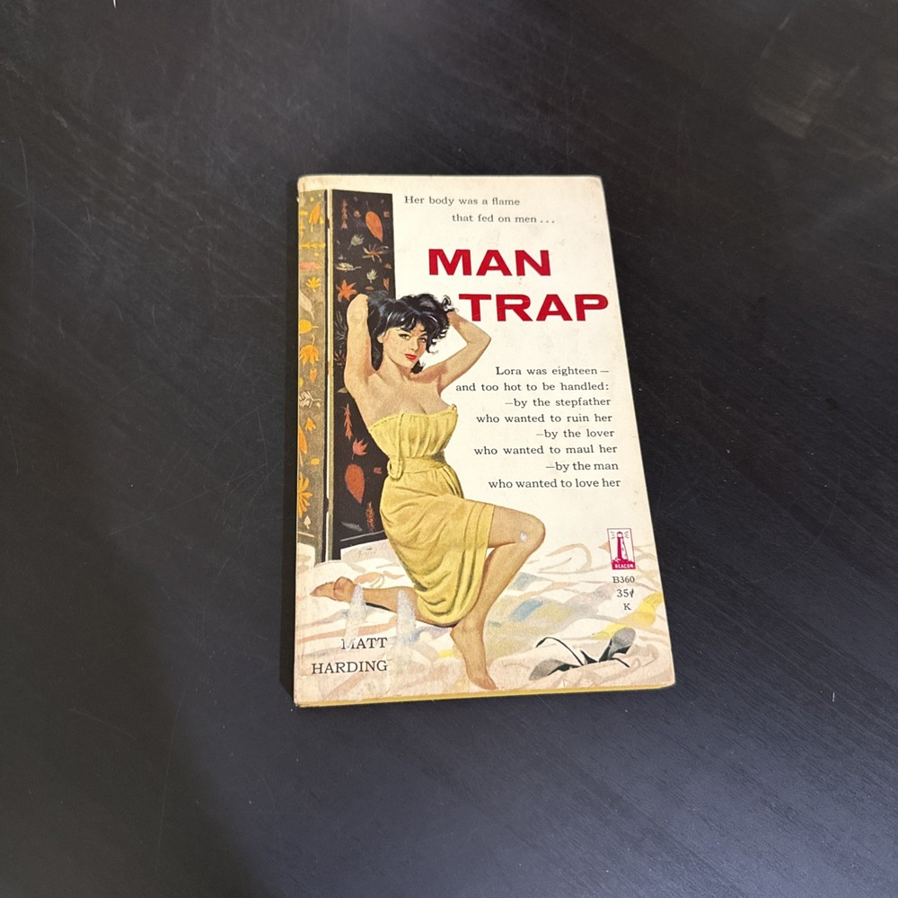 MAN TRAP Matt Harding Beacon B360 1960 Vintage Sleaze Paperback GGA