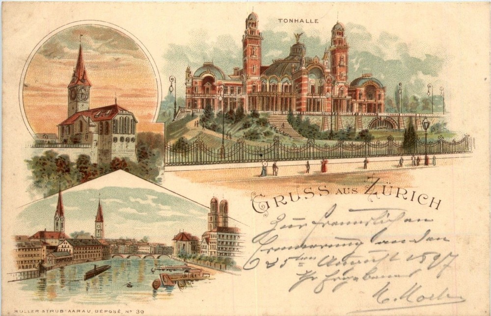 Greetings from Zurich - Litho -272850