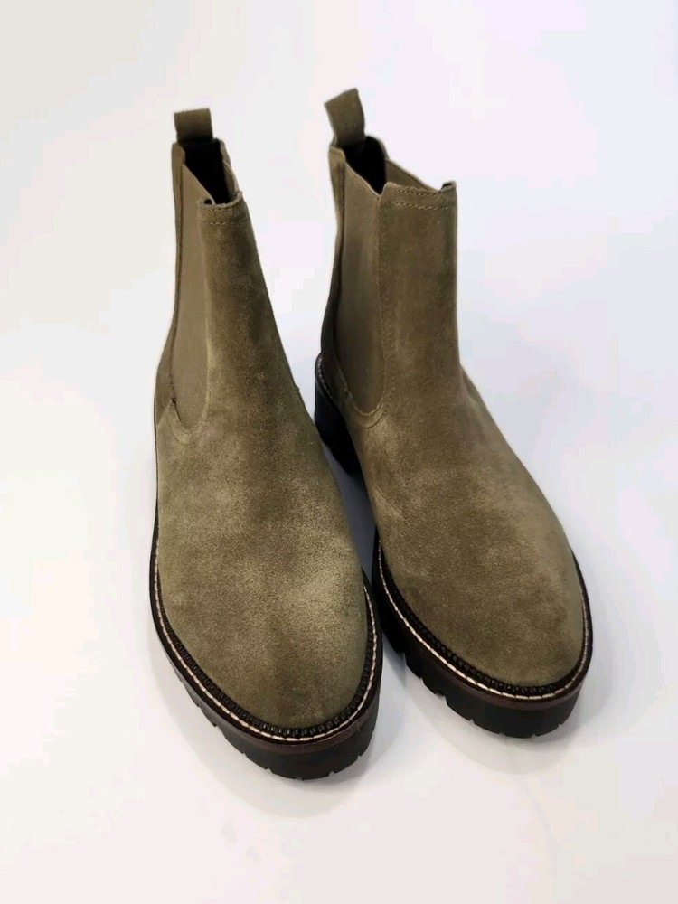 CASLON Miller Chelsea Boot Women’s Size 9.5M Water Resistant Green Leather