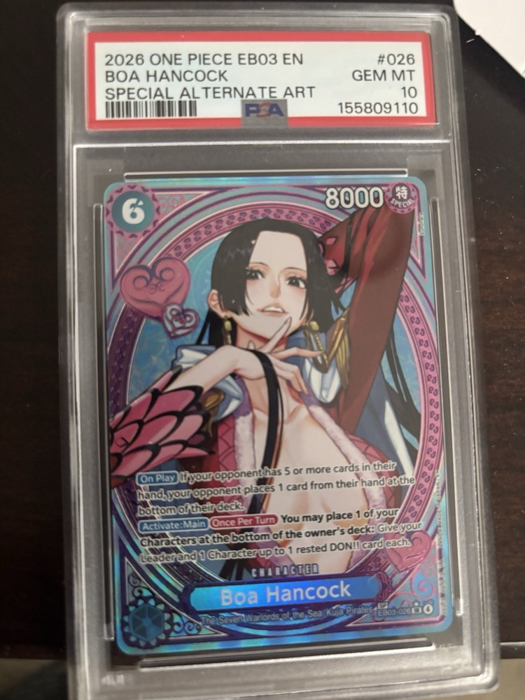 2026 One Piece EB03 EN Special Alternate Art #026 Boa Hancock PSA 10 GEM MINT