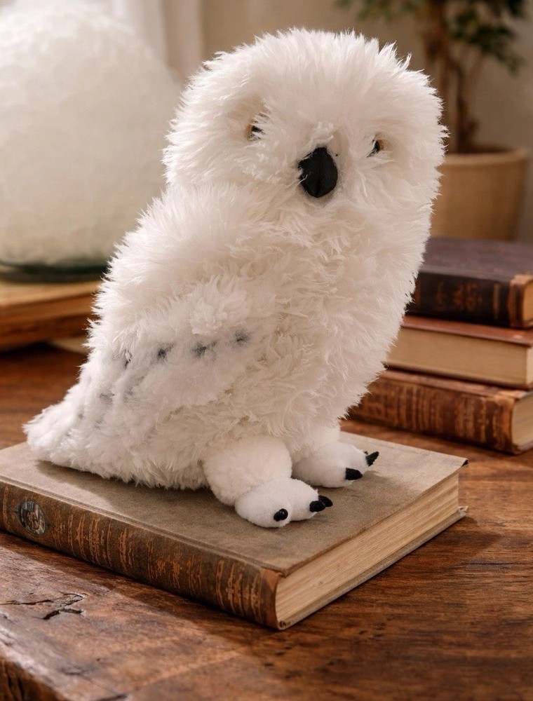 Harry Potter Hedwig Snowy Owl Plush 8” White Stuffed Animal Wizardly World