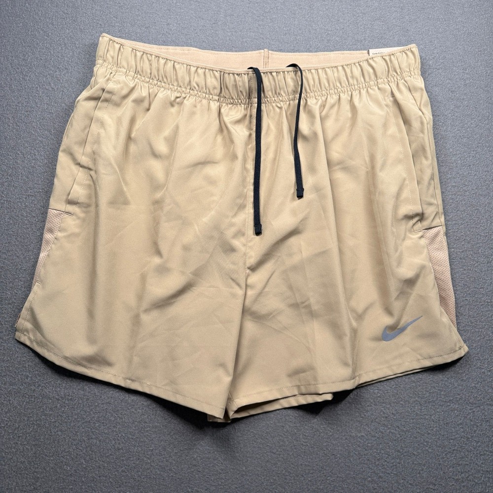 Nike Challenger Running Shorts Mens M Khaki Tan 5