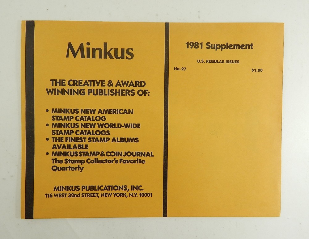 Minkus United States Regular Issues 1981 Supplement Stamp Album Pages