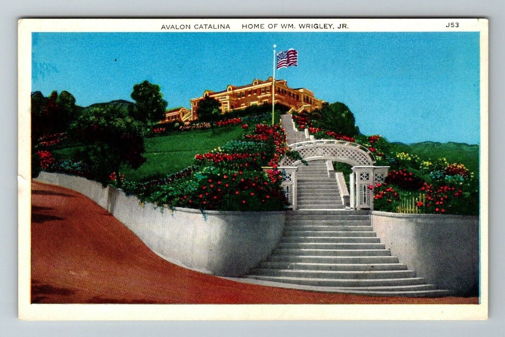 IL-Illinois, Avalon Catalina, Home WM Wrigley JR, Vintage Postcard