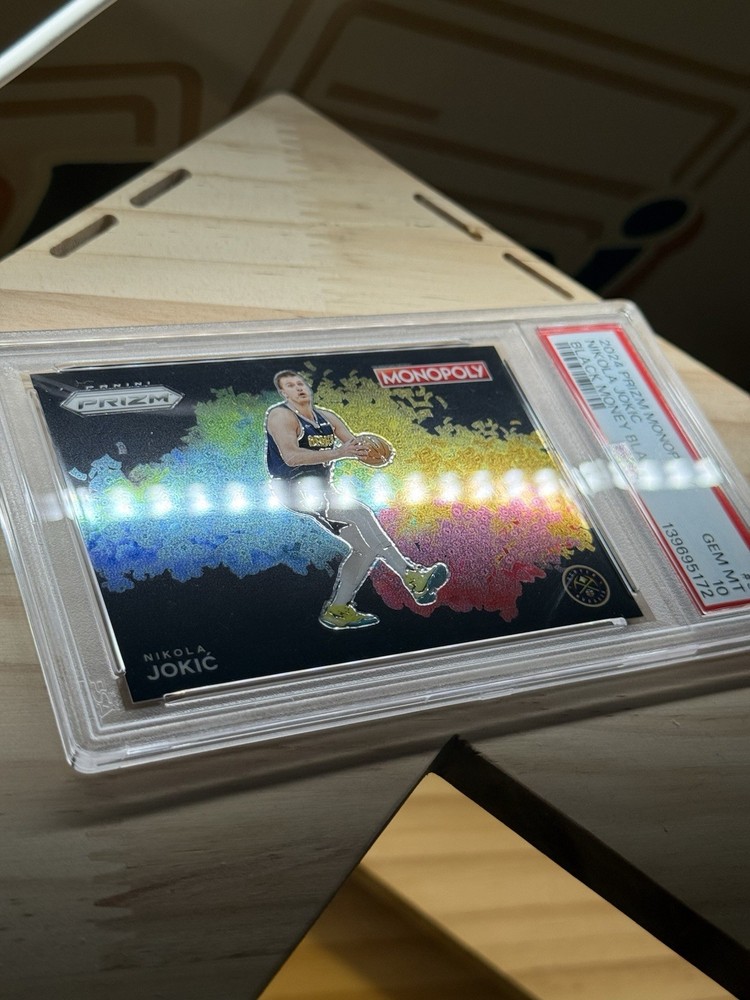 2024-25 Nikola Jokic Black Color Blast Prizm Monopoly Money Case Hit SSP PSA 10