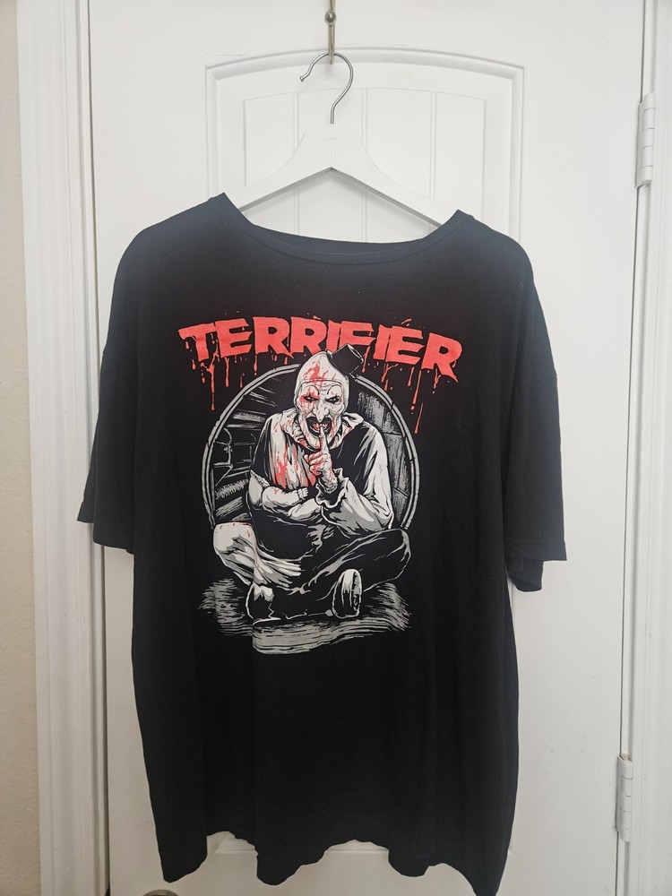 Terrifier Art the Clown Graphic T-Shirt Black Horror Movie Tee Men's Size XL
