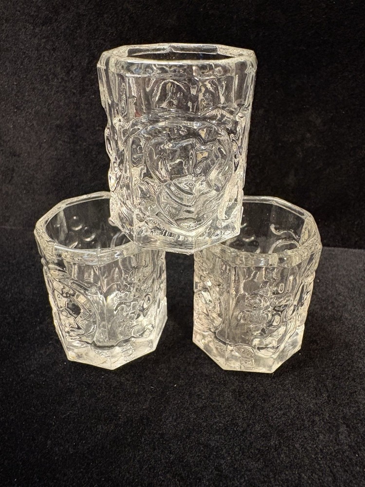 Vintage- Coronet Toothpick Holders- Glass- Set of 3