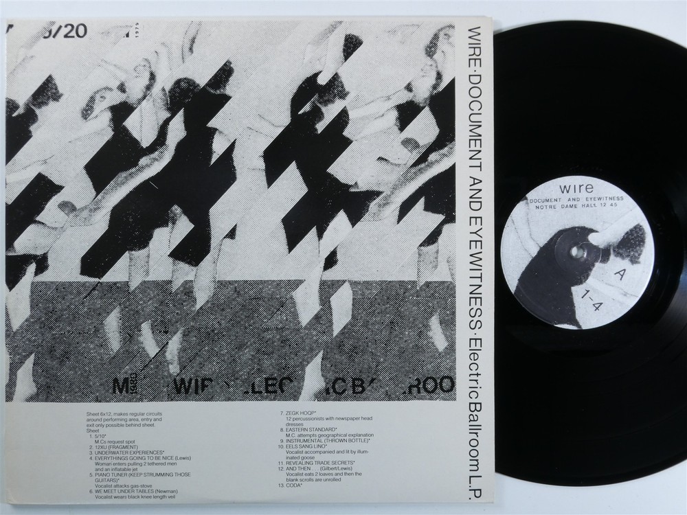 WIRE Document And Eyewitness ROUGH TRADE 2XLP VG+ uk f