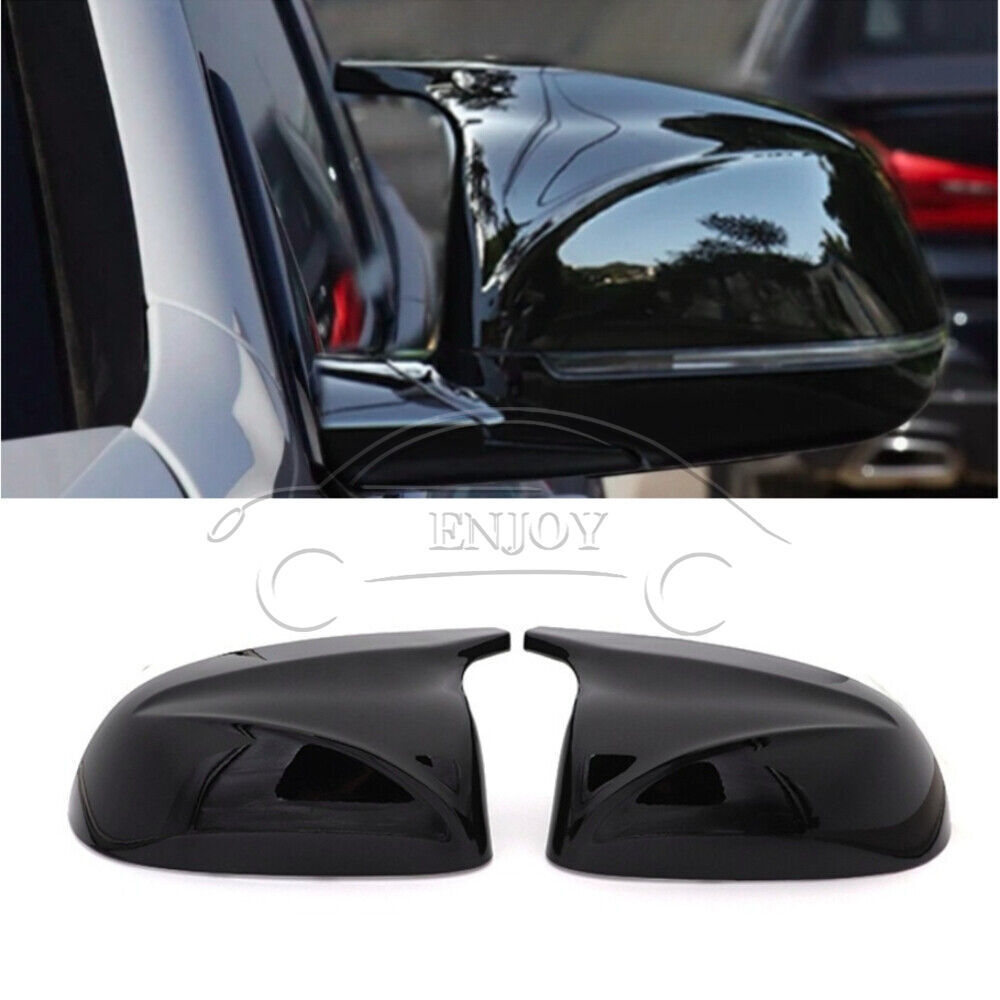 Gloss Black Side Mirror Cover Caps Fit For BMW X3 X4 X5 X6 X7 G01 G03 G05 G06