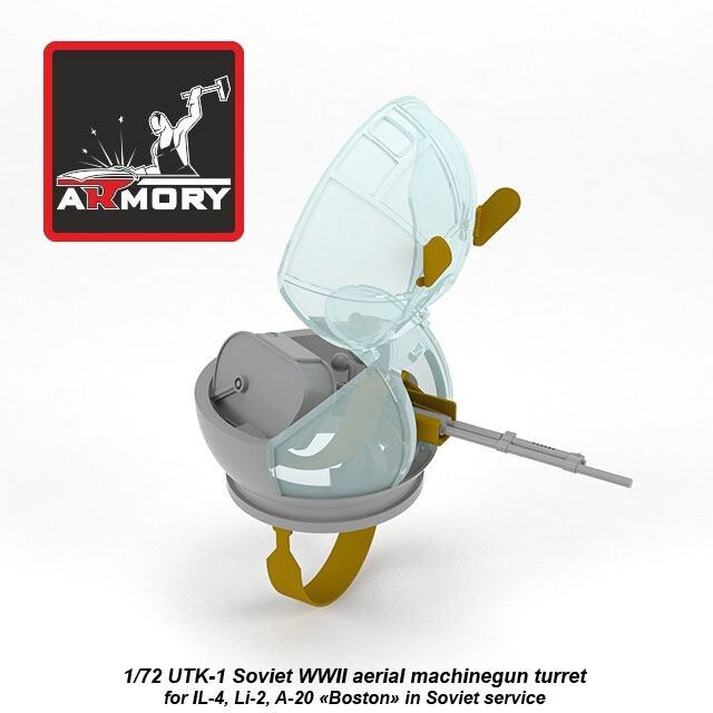 Armory AR ACA7272 1/72 UTK-1 Soviet WWII machinegun turret for plastic model kit