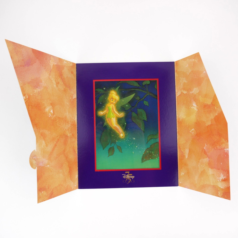 Vintage 1998 Disney 75 Years Tinker Bell Backlit Illumination Lithograph Print