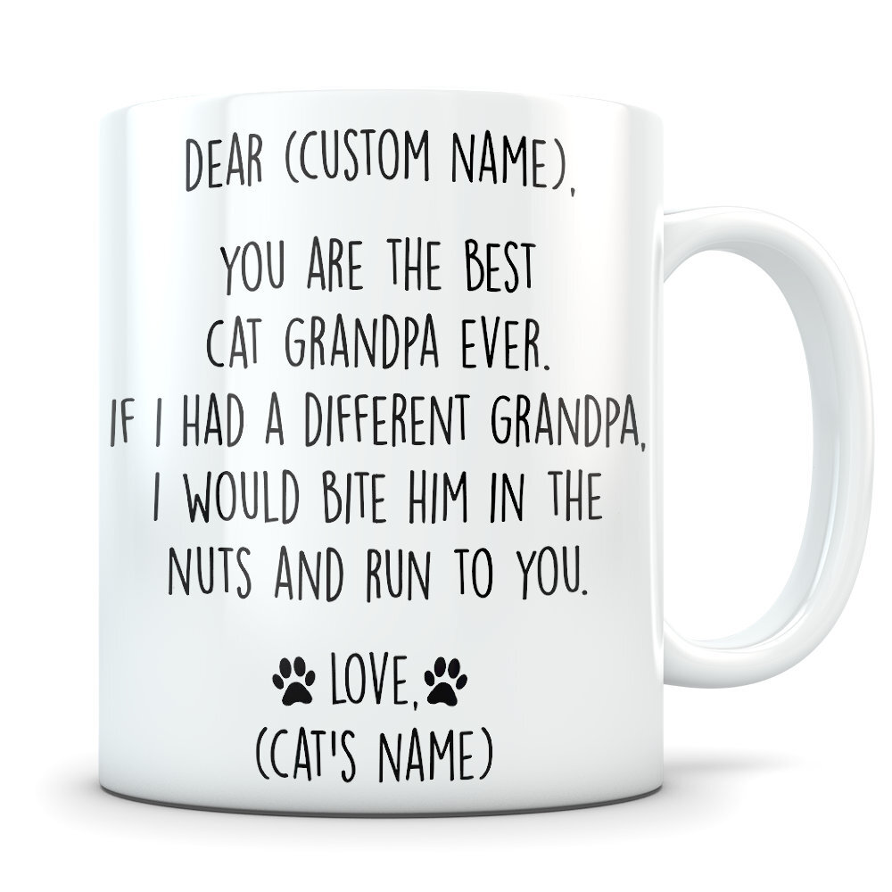 Cat Grandpa Gift Cat Grandpa Mug Best Cat Grandpa Cat Grandpa Coffee Mug Gift