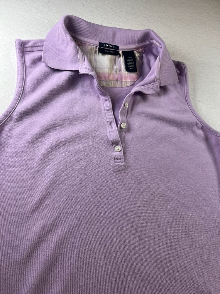 IZOD Women's Stretch Sleeveless Polo Shirt Lavender  Tenniscore, Golfcore