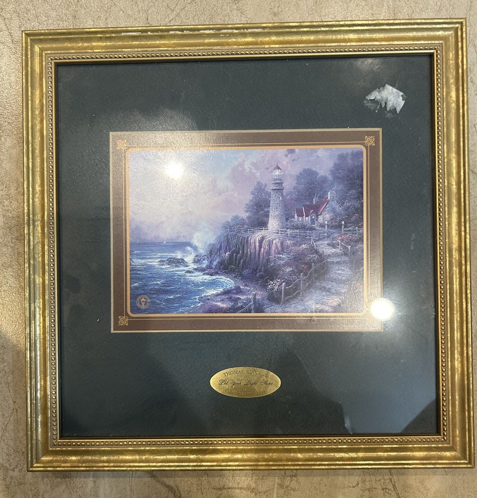 1998 Thomas Kinkade Let Your Light Shine Collectors Society Framed Print - COA