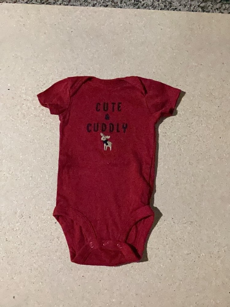 Child of Mine by Carter's Red Baby One Piece 0-3 Months