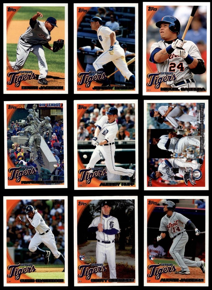 2010 Topps Tigers Almost Complete Team Set 8 - NM/MT 7296628 (26 / 27 cards)