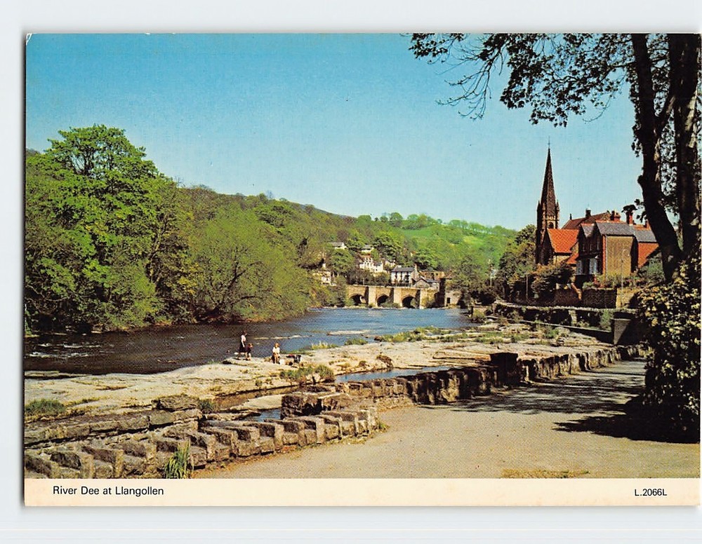 Postcard River Dee Llangollen North Wales