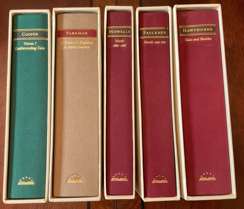 LIBRARY OF AMERICA Lot of 5 HC - Faulkner, Hawthorne - EXCELLENT with Slipcases