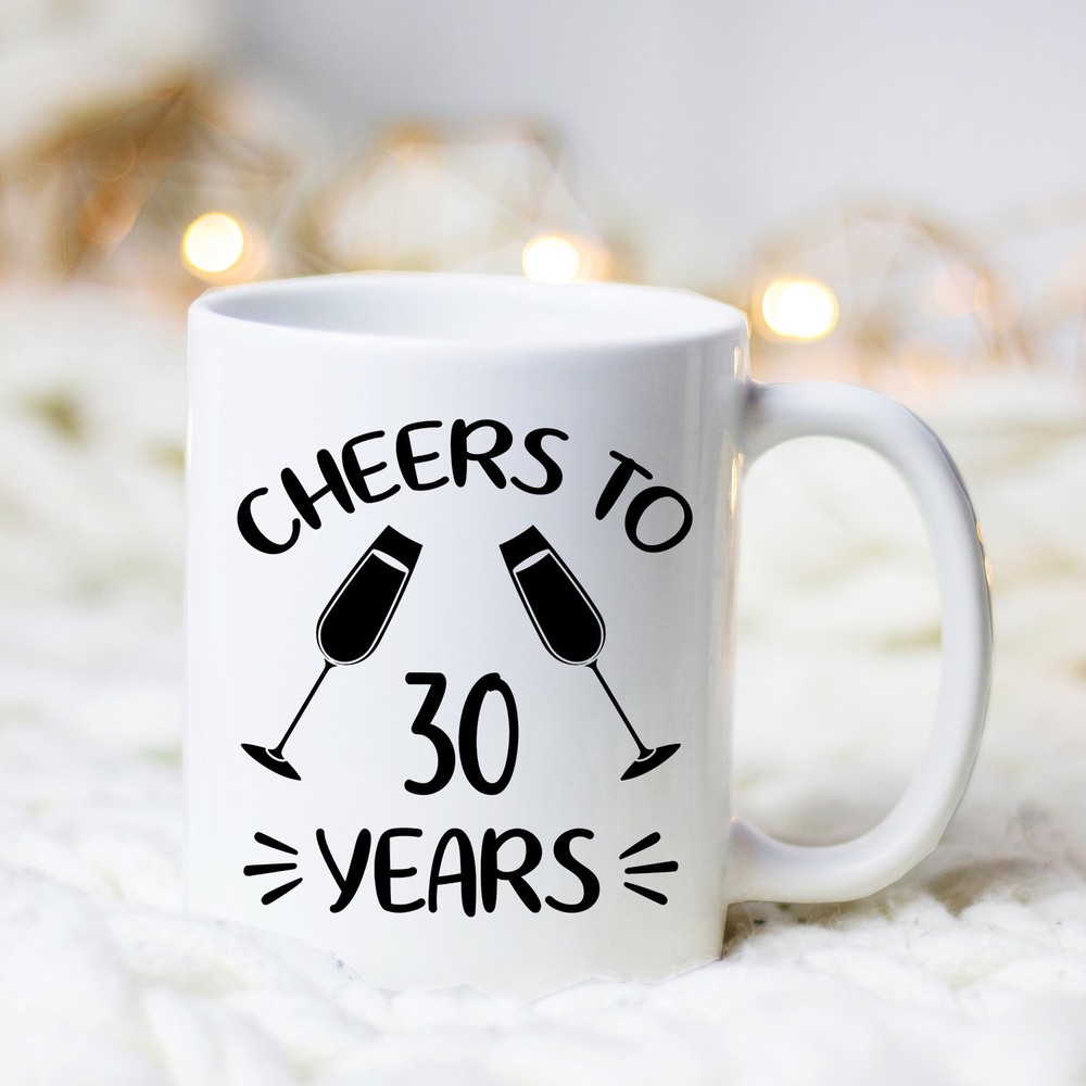 30th Anniversary Mug Cheers To 30 Years Thirty Years Gift