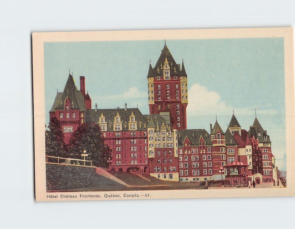 Postcard Hotel Chateau Frontenac Quebec Canada