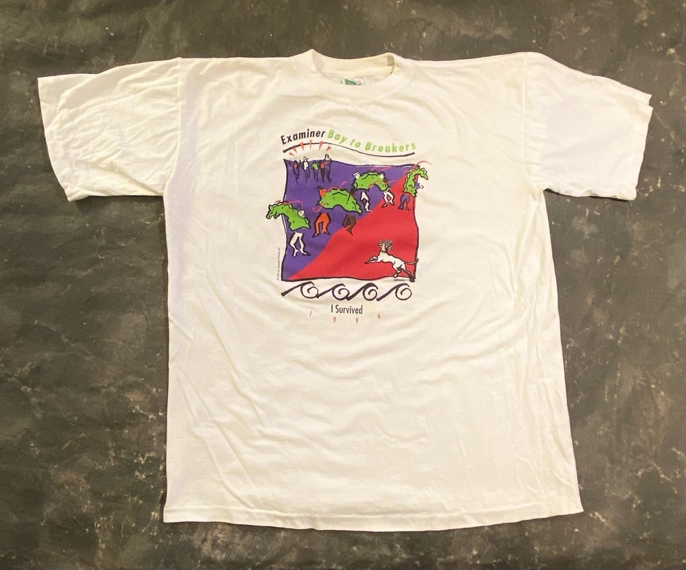 I Survived 1994 Examiner Bay To Breakers Race T Shirt XL  San Francisco