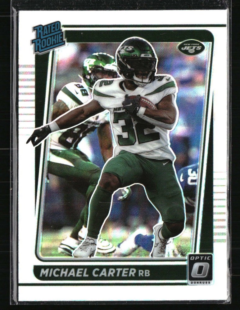 Michael Carter 2021 Donruss Optic Holo #235 RC Football Card