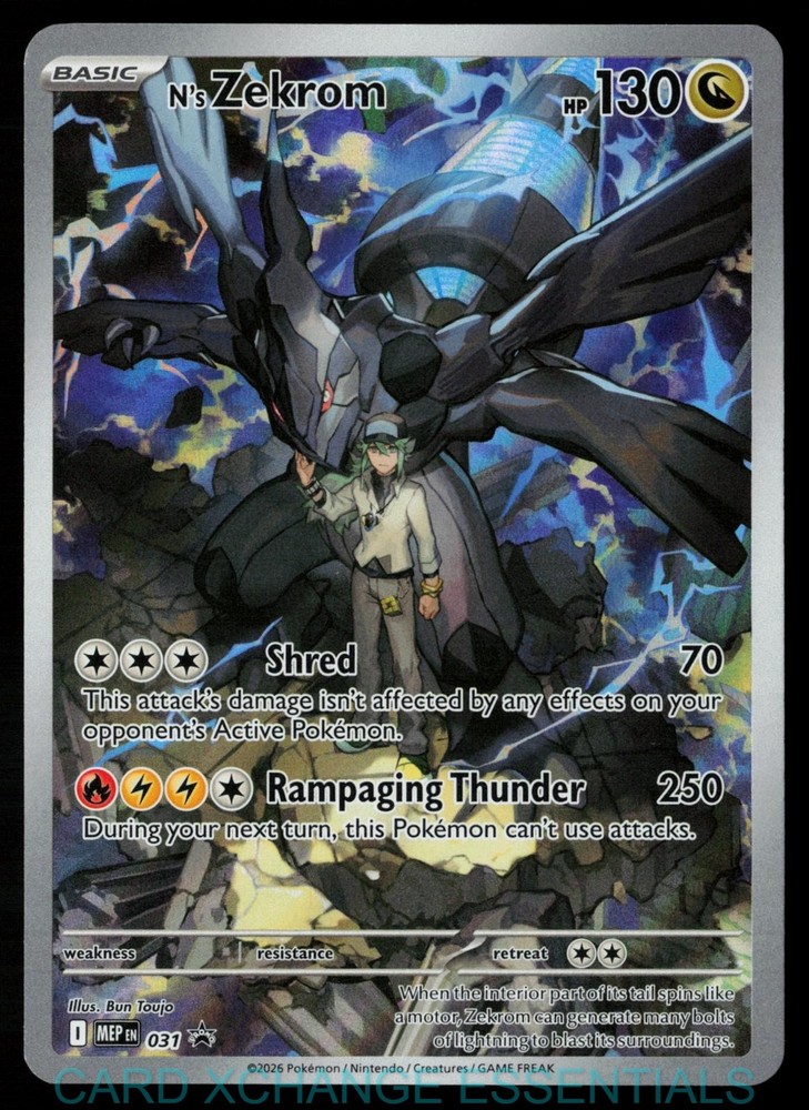 N's Zekrom 031 Holo Promo ME: Mega Evolution Promo Pokemon Near Mint