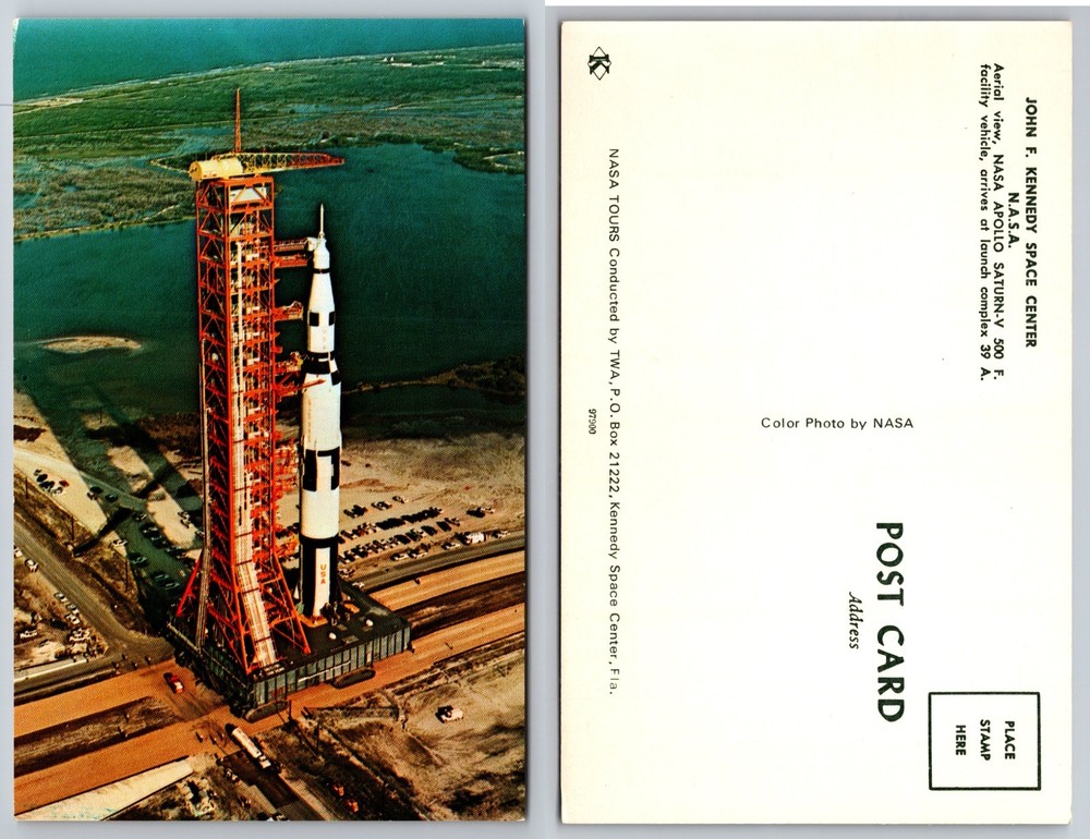 John F Kennedy Space Center Florida Rocket Postcard