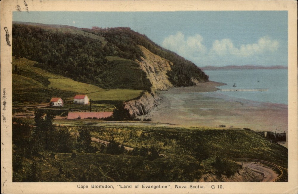 Cape Blomidon Nova Scotia Land of Evangeline vintage postcard s211