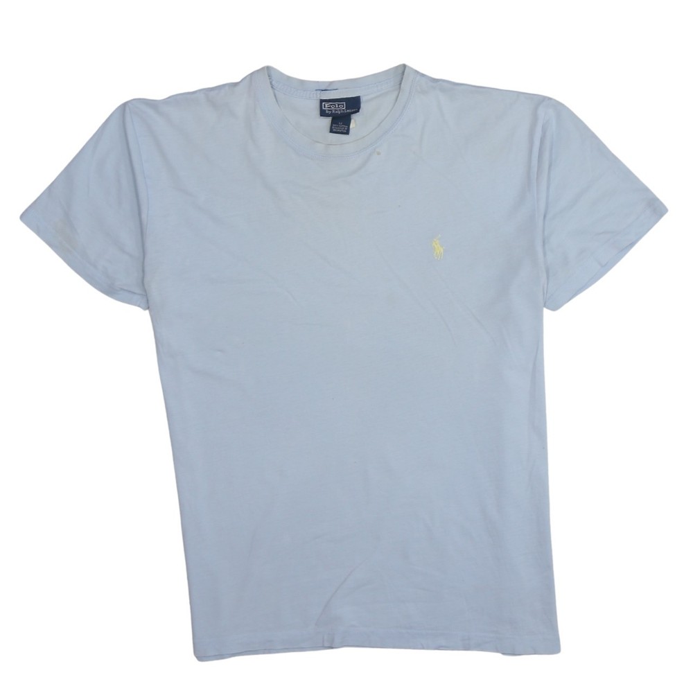 Polo Ralph Lauren Mens T Shirt Light Blue Cotton Embroidered Pony Logo Tee M